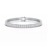 14.25 CT Emerald Cut Tennis Lab Diamond Bracelet