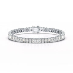 14.25 CT Emerald Cut Tennis Lab Diamond Bracelet