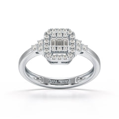 0.46 CT Baguette Lab Diamond Ring