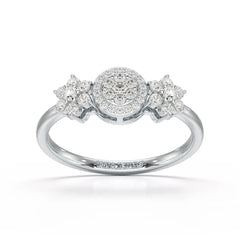 0.35 CT Round Cut Lab Diamond Engagement Ring