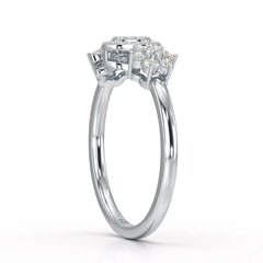 0.35 CT Round Cut Lab Diamond Engagement Ring