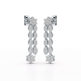 0.79 CT Drop & Dangle Lab Diamond Wedding Earrings - Jama Jewels