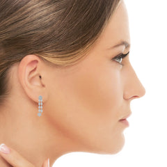 0.79 CT Drop & Dangle Lab Diamond Wedding Earrings - Jama Jewels