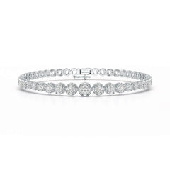 2.84 CT Round Cut Lab Diamond Tennis Bracelet Jama Jewels