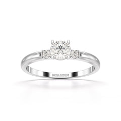 0.57 CT Lab Diamond Simple Three Stone Ring