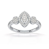 Marquise Cut 0.5 CT Lab Grown Diamond Ring