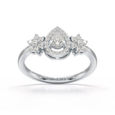 Pear Cut 0.5 CT Lab Grown Diamond Ring