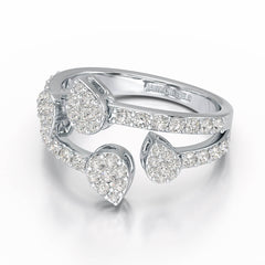 0.84 CT Layered Lab Diamond Wedding Ring