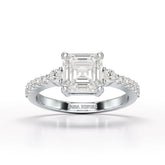 خاتم خطوبة ألماس من Asscher Cut 2.33 قيراط - جواهر جاما