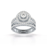 1.06 CT Halo Cluster Lab Diamond Ring