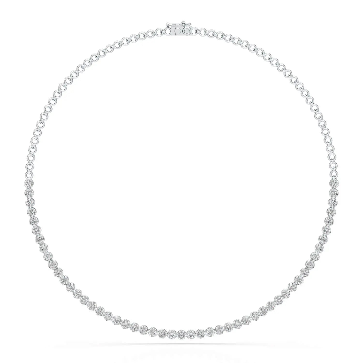 3.8 CT Lab Diamond Tennis Necklace Jama Jewels