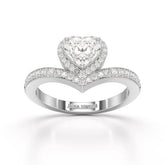 1.13 CT Heart Cut Lab Diamond Ring Jama Jewels