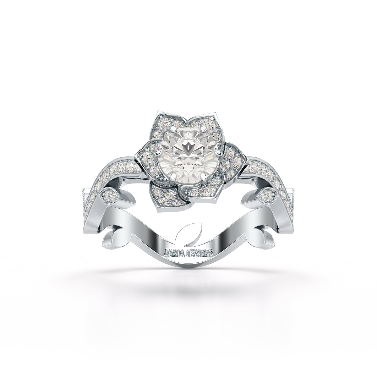 1.16 CT Flower Cut Round Lab Diamond Ring