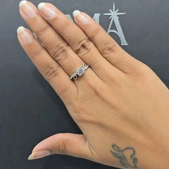 1.25 CT Round Cut Lab Diamond Ring With Heart Shape Motifs(Ready for Delivery) Jama Jewels