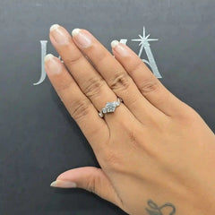 1.25 CT Spiral Shape Ring with Round Cut Lab Diamonds(Ready for Delivery) Jama Jewels