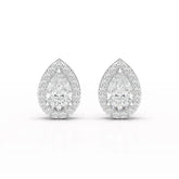 1.27 CT Lab Diamond Pear Cut Stud Earring Jama Jewels
