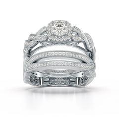 1.27 CT Twisted Lab Grown Diamond Engagement Ring