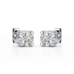 1.38 CT Single Diamond Stud Earrings - Jama Jewels