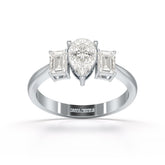 1.3 CT Three Stone Lab Diamond Engagement Ring