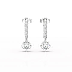 1.41 CT Lab Diamond Dangle Earring Jama Jewels