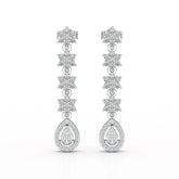 1.48 CT Pear Cut Drop Lab Diamond Earring