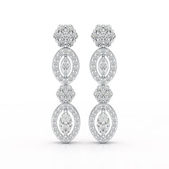 1.74 CT Marquise Cut Lab Diamond Drop Earring