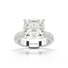 11 CT Lab Diamond Cushion Cut Ring Jama Jewels