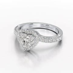 1.73 CT Heart Cut Lab Diamond Engagement Ring - Jama Jewels