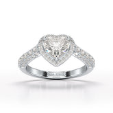 1.73 CT Heart Cut Lab Diamond Engagement Ring - Jama Jewels