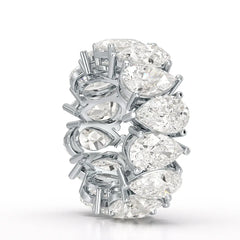 13.3 CT Pear Cut Full Eternity Lab Diamond Ring Jama Jewels
