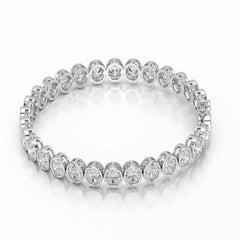 16 CT Lab Diamond Oval Cut Tennis Bracelet Jama Jewels
