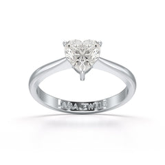 1 Ct Heart Shaped Solitaire Lab Diamond Ring