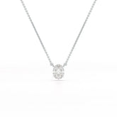 1 CT Oval Lab Grown Diamond Solitaire Pendant