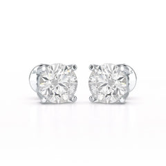1 Carat Studs Lab Diamond Round Earrings