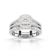 2.12 CT Cushion Cut Halo Lab Diamond Ring