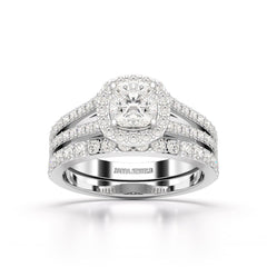 2.12 CT Cushion Cut Halo Lab Diamond Ring