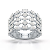 2.16 CT Multi Shape Layered Lab Diamond Ring