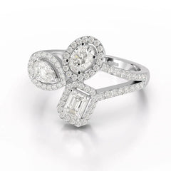 2.23 CT Lab Diamond Halo Ring