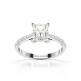 2.28 CT Solitaire Emerald Cut Lab Diamond Ring