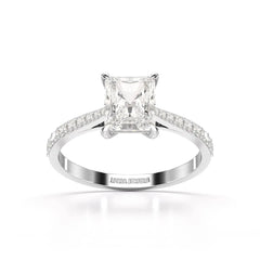 2.28 CT Solitaire Emerald Cut Lab Diamond Ring