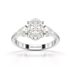 2.2 CT Three Stone Lab Diamond Ring