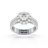 2.32 CT Halo Lab Diamond Engagement Ring