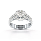 2.32 CT Halo Lab Diamond Engagement Ring