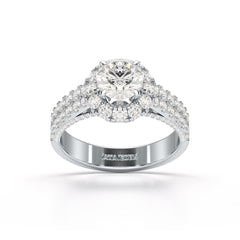 2.32 CT Halo Lab Diamond Engagement Ring