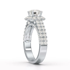 2.32 CT Halo Lab Diamond Engagement Ring