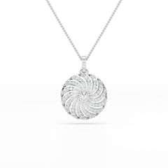 2.33 CT Round Cut Lab Diamond Earring and Pendant Set