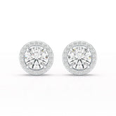 2.36 CT Round Cut Halo Lab Diamond Earring