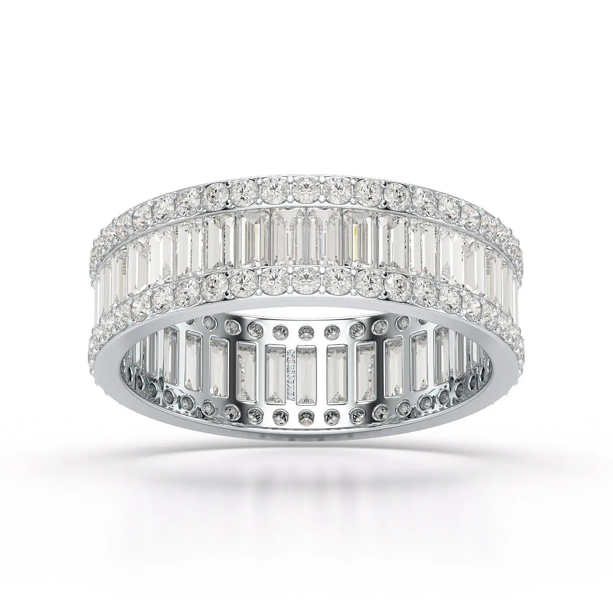 2.54 CT Baguette Cut Lab Diamond Classic Ring Jama Jewels