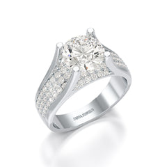 2.6 CT Round Cut Lab Diamond Ring