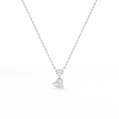 2.83 CT Heart Shaped Lab Diamond Chain Pendant